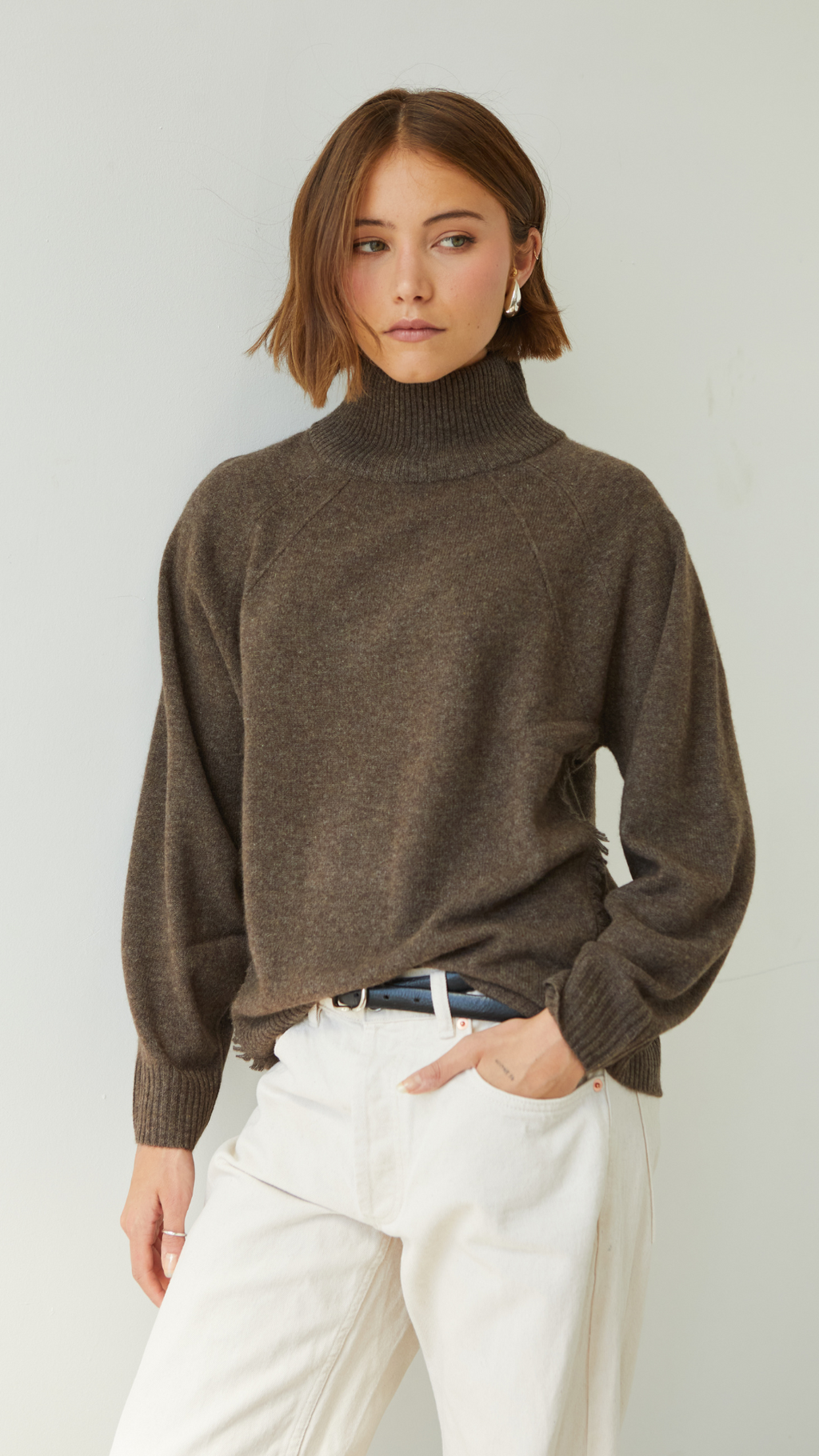 Cian Cashmere Sweater - Bark