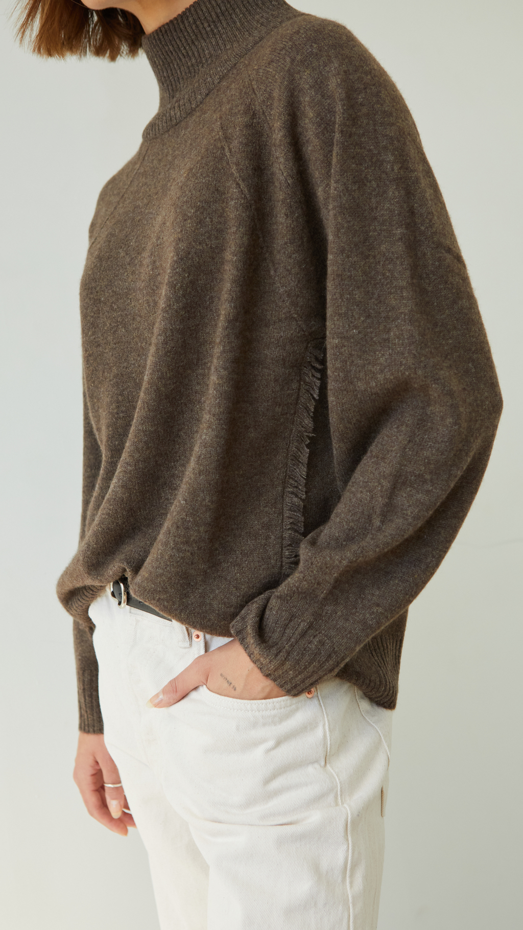 Cian Cashmere Sweater - Bark