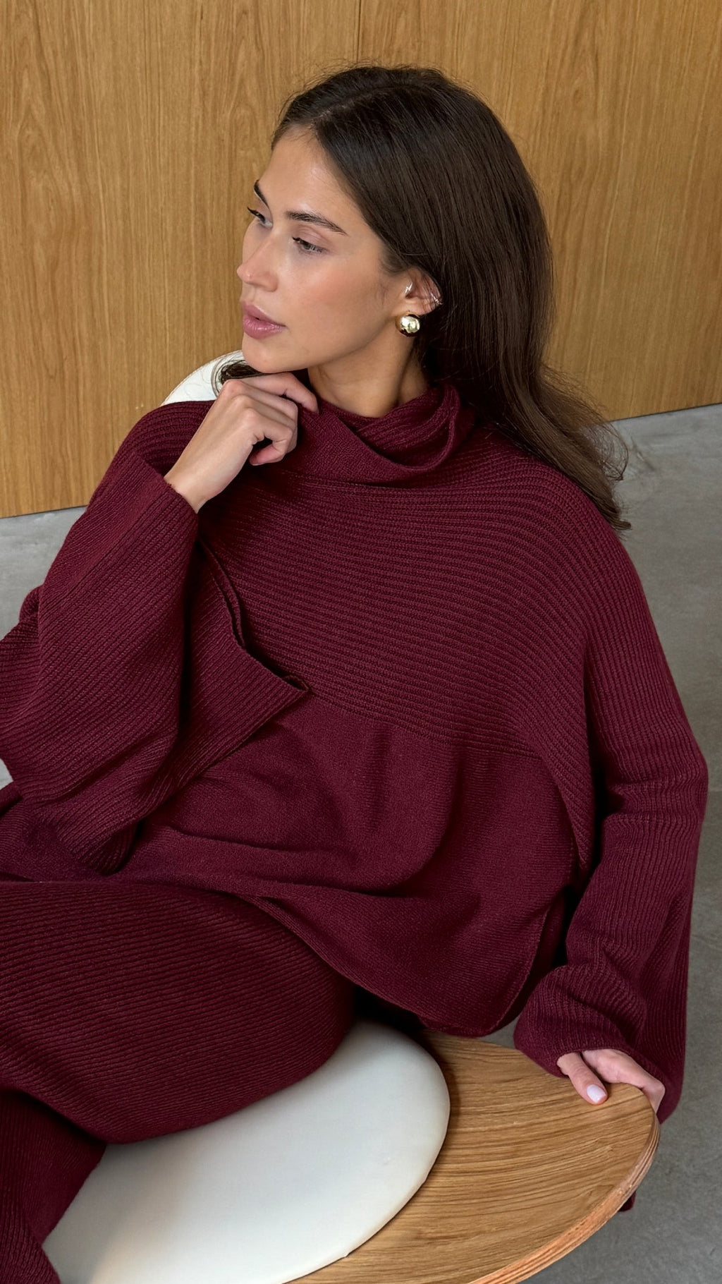Amelie Sweater - Dark Cherry