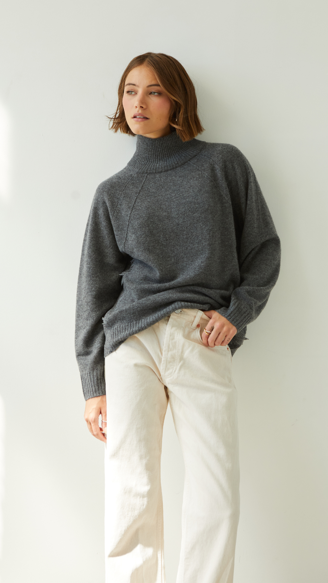 Cian Cashmere Sweater - Anthracite