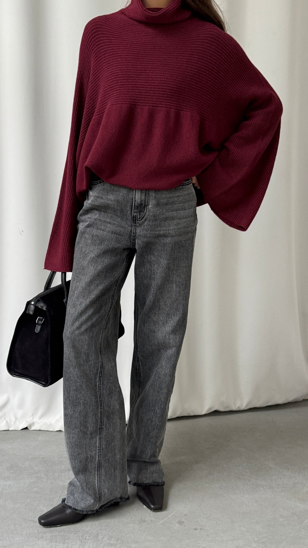 Amelie Sweater - Dark Cherry