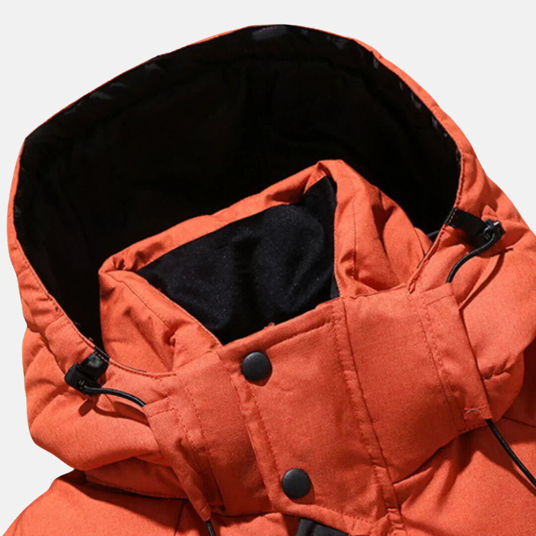 Long Men’s Winter Coat | Water-Repellent and Windproof Design