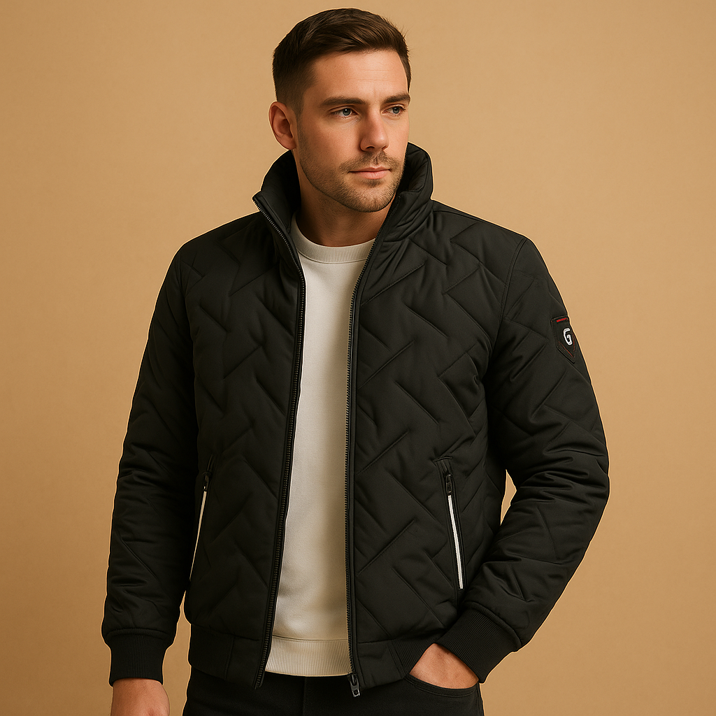 Men’s Padded Puffer Jacket – Classic Winter Coat