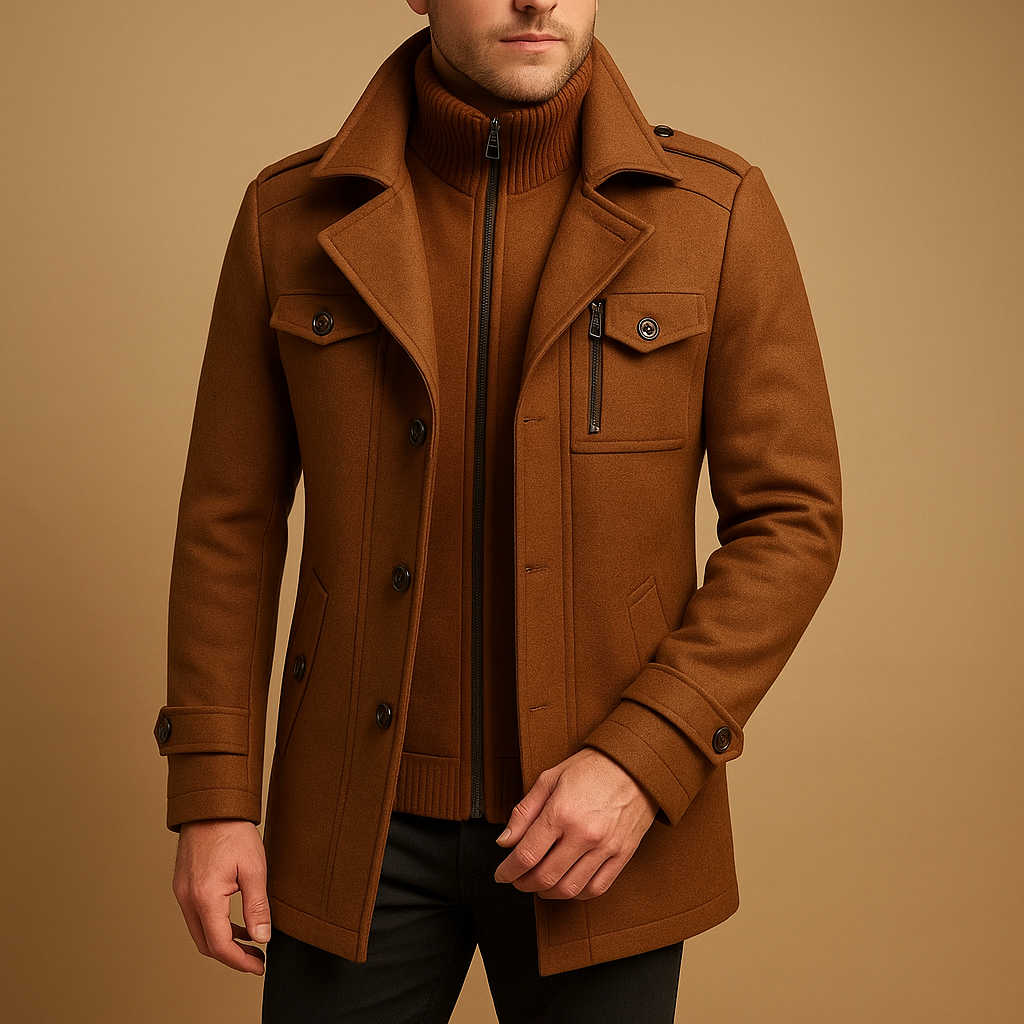 Men’s Slim Fit Two-Piece Winter Coat