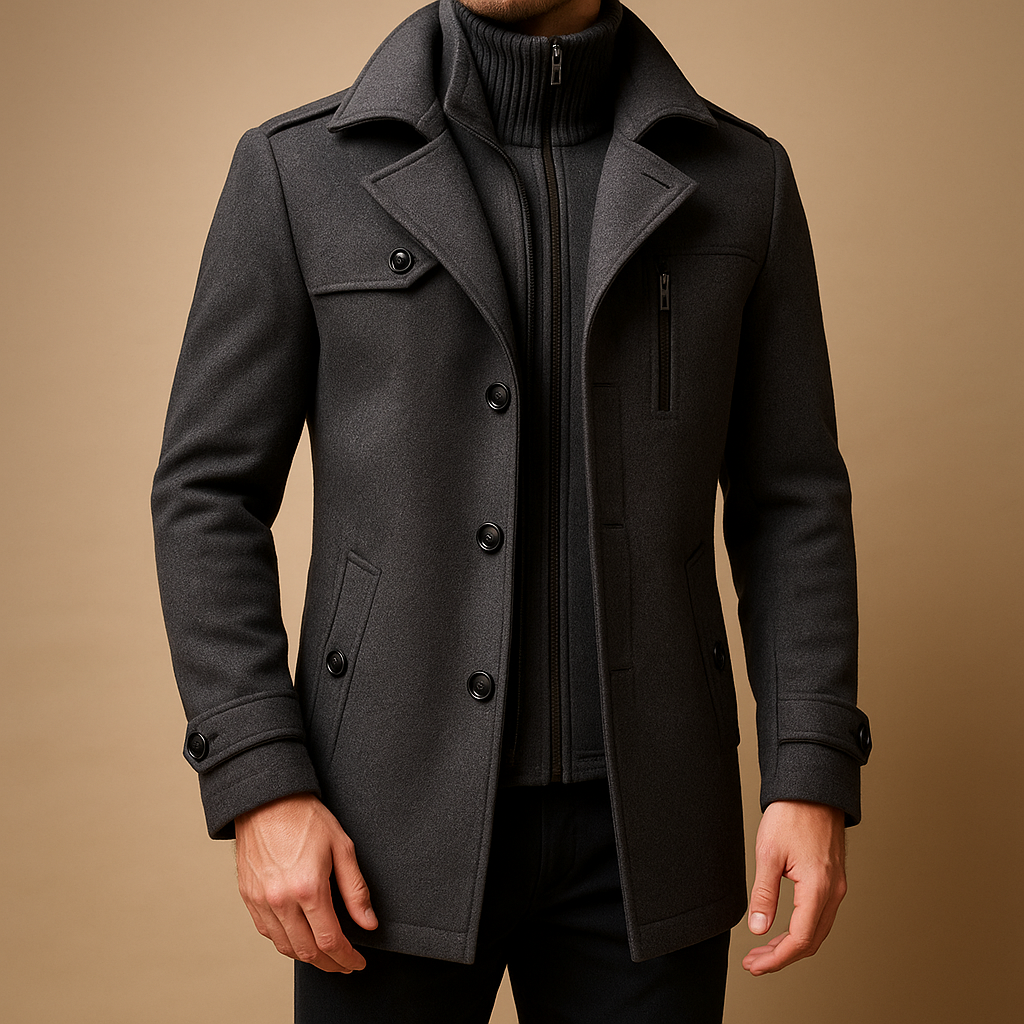 Men’s Slim Fit Two-Piece Winter Coat