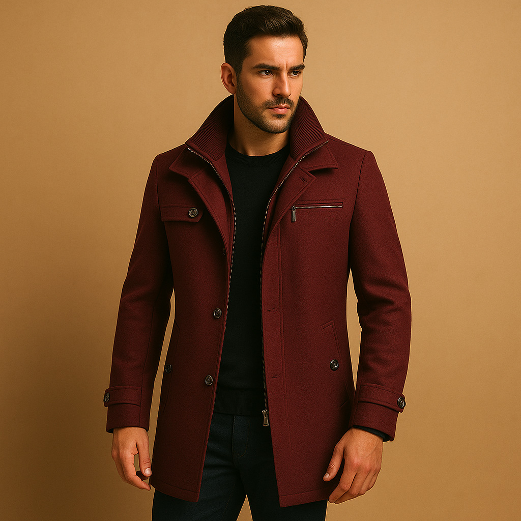 Men’s Waterproof Winter Jacket with Adjustable Cuffs